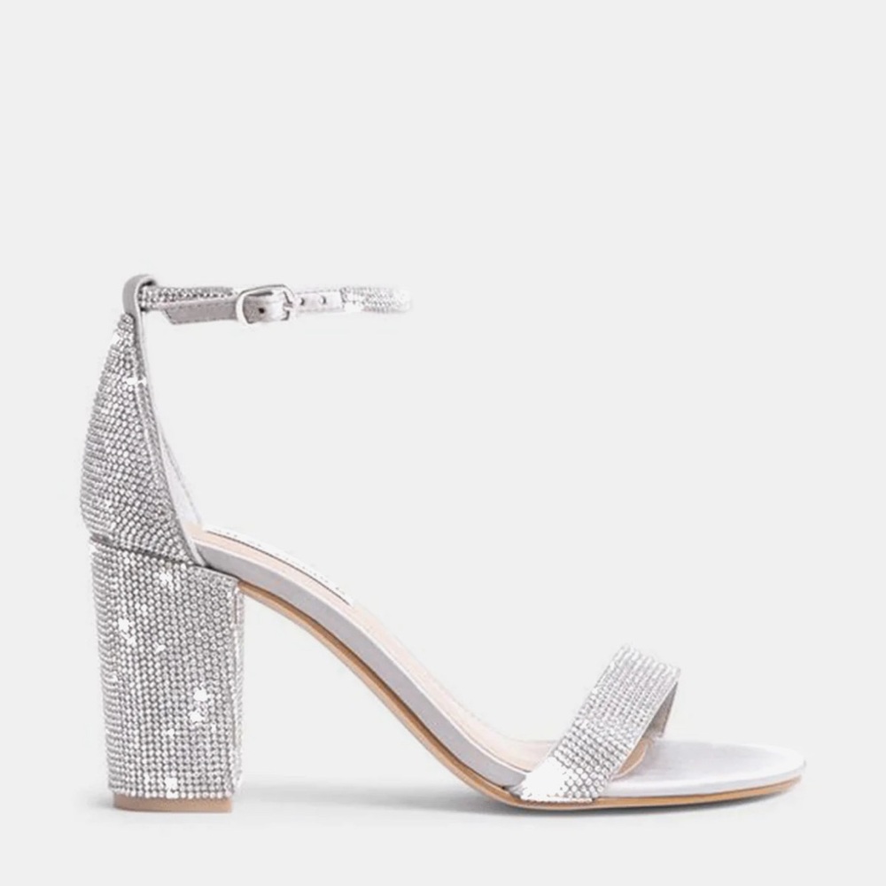 Steve Madden Dylan-R Silver Multi 7.5 Women's Heels - Never Worn